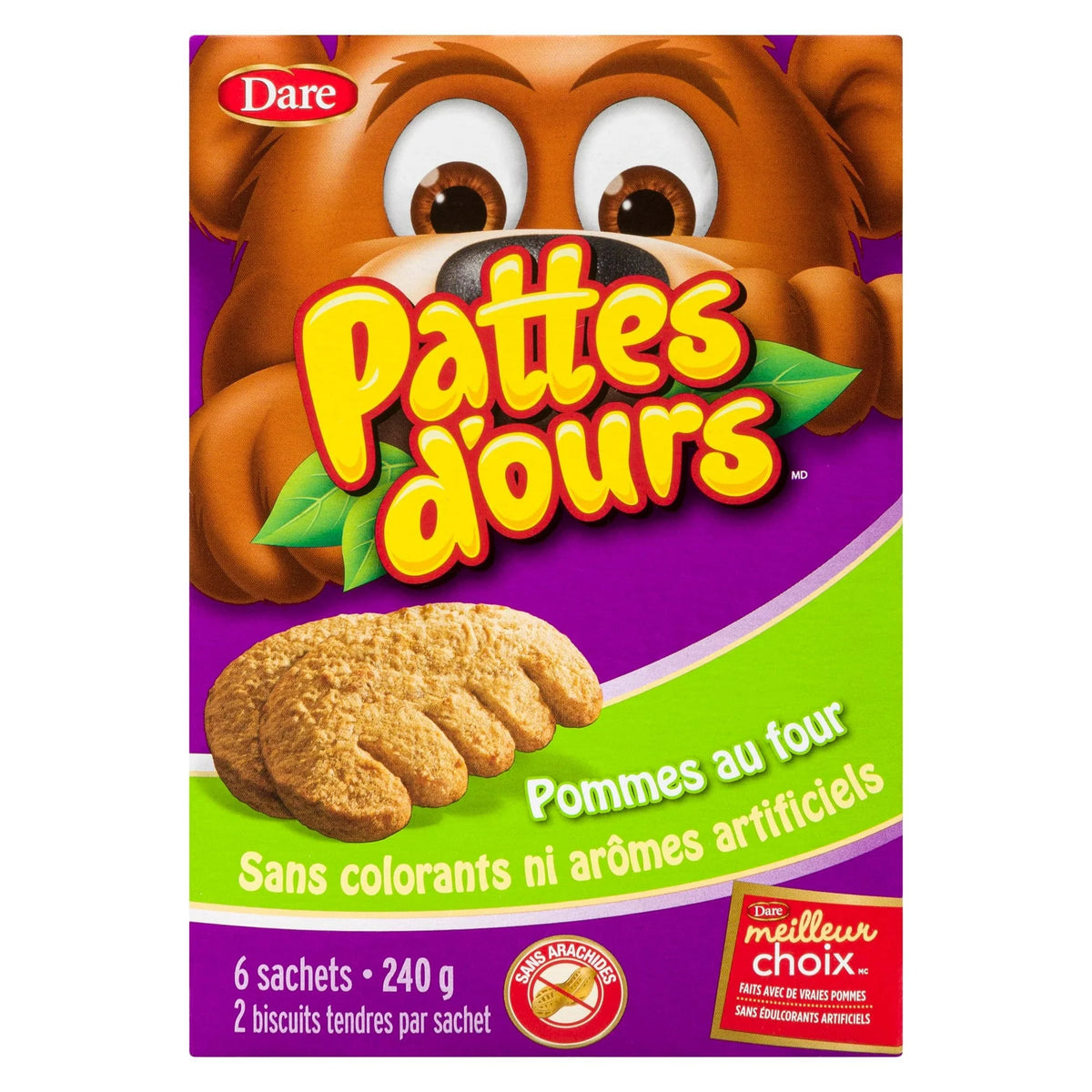 Dare Bear Paws Apple Cookies, 240 g