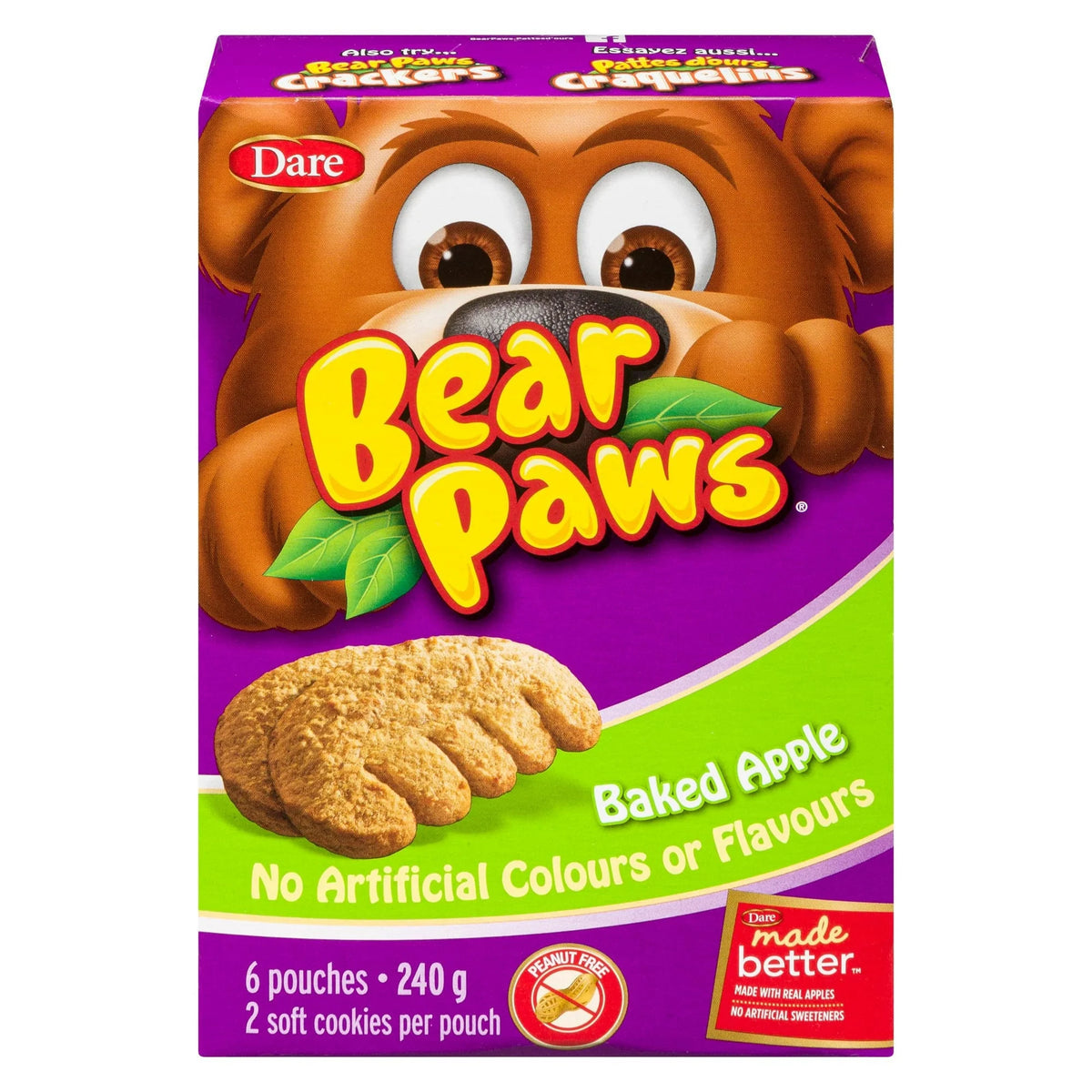 Dare Bear Paws Apple Cookies, 240 g
