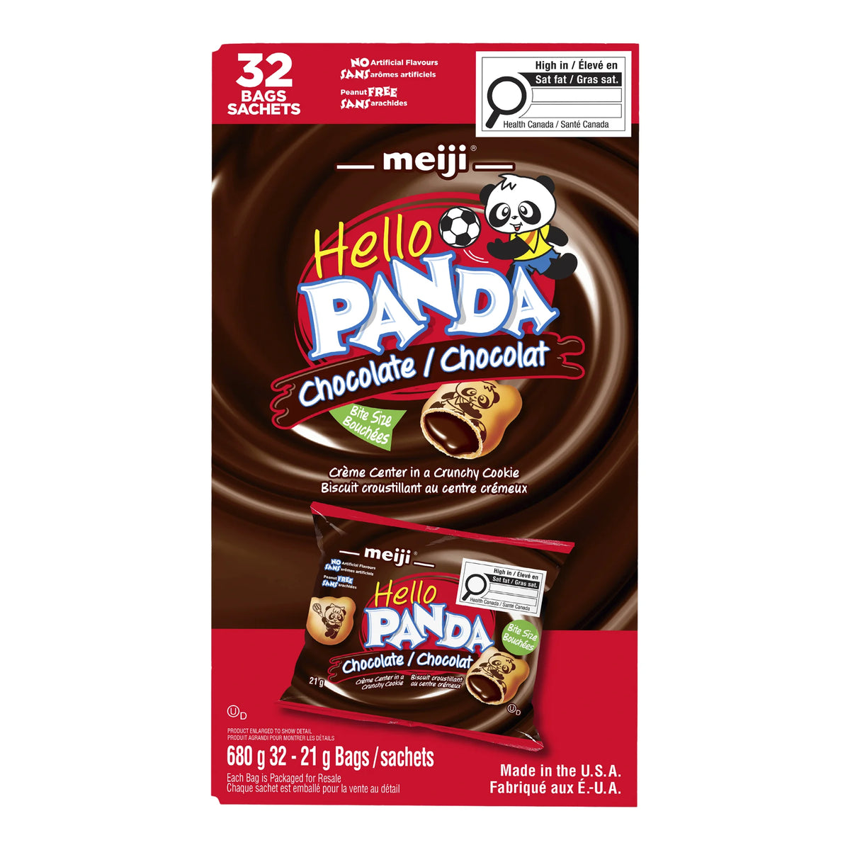 Hello Panda Chocolate Crème Filled Cookies, 32 × 21 g