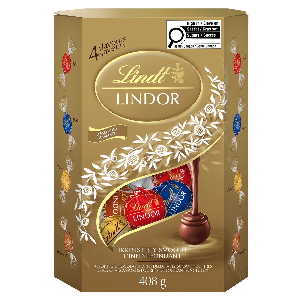 Lindt LINDOR Assorted Chocolate Truffles Cornet Box, 408 g