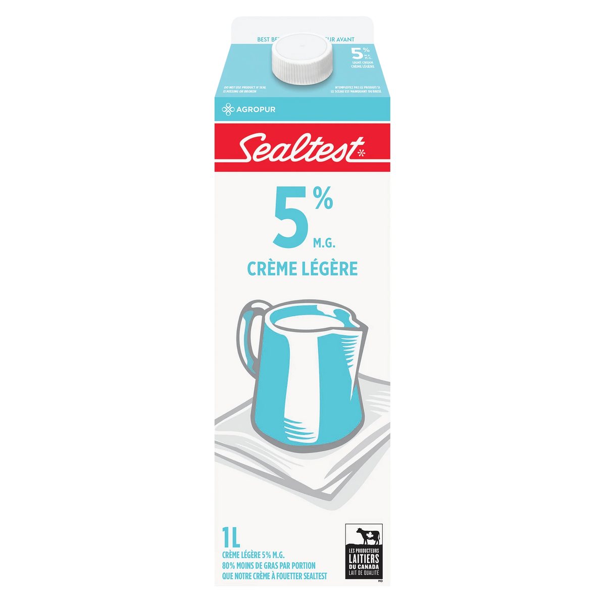 Sealtest 5% Light Coffee Cream, 1 L