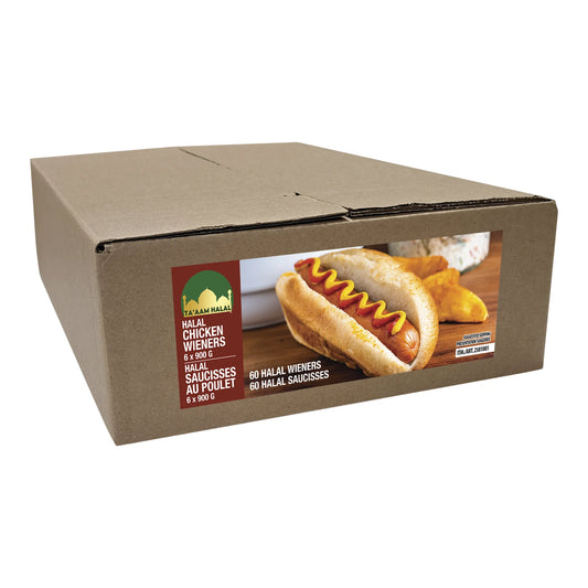TA'AAM Halal Chicken Wieners, 60 pieces, 5.4 kg