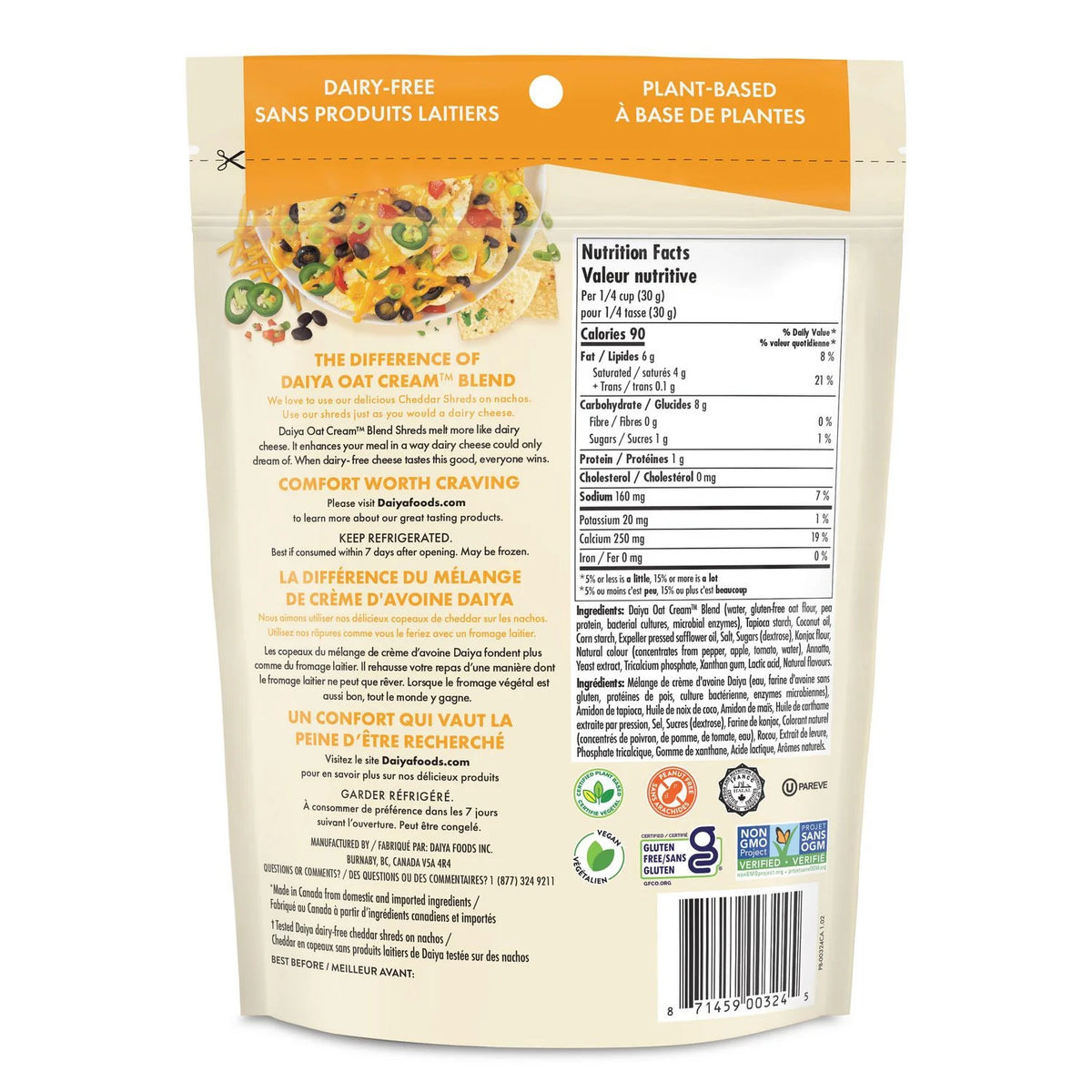Daiya Cutting Board Cheddar Style Shreds, 200 g