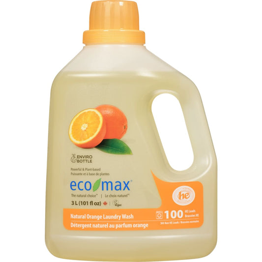 Eco-Max Laundry Wash, Natural Orange, 3 L