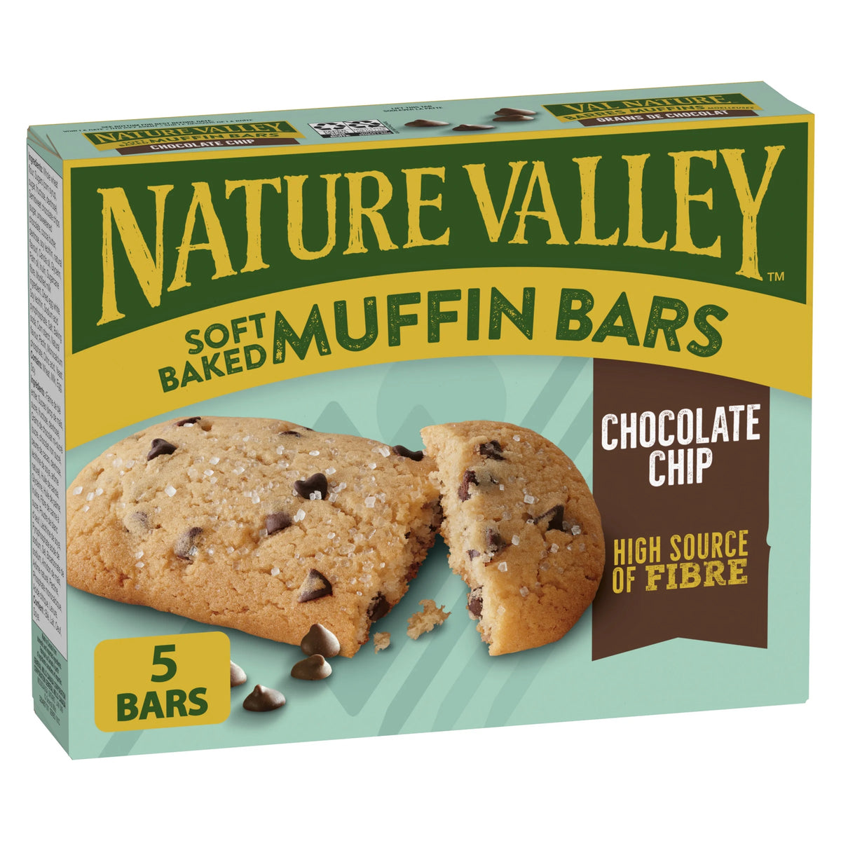 Nature Valley Chocolate Chip Soft Baked Muffin Bars, 5 Bars, 175 g
