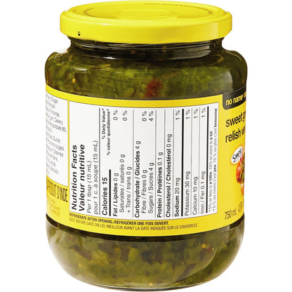 No Name Sweet Green Relish, 750 mL