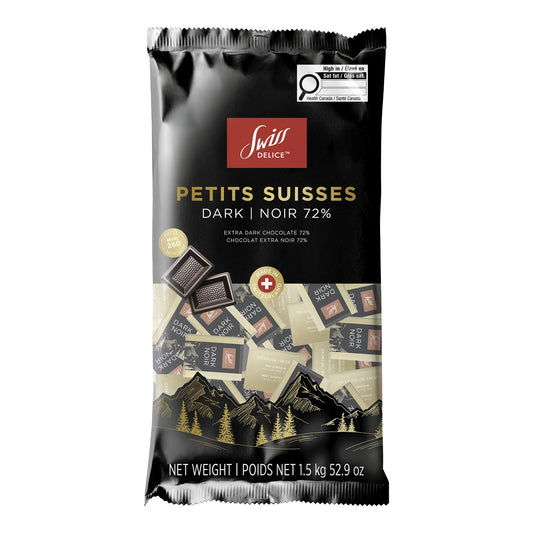Swiss Delice Dark Chocolate 72%, 1.5 kg