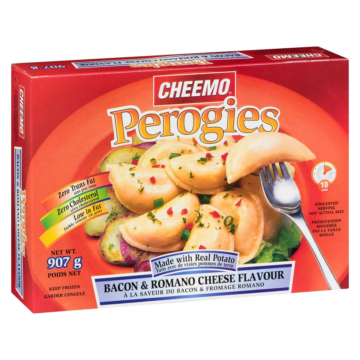Cheemo Potato, Bacon & Romano Cheese Perogies, 907 g