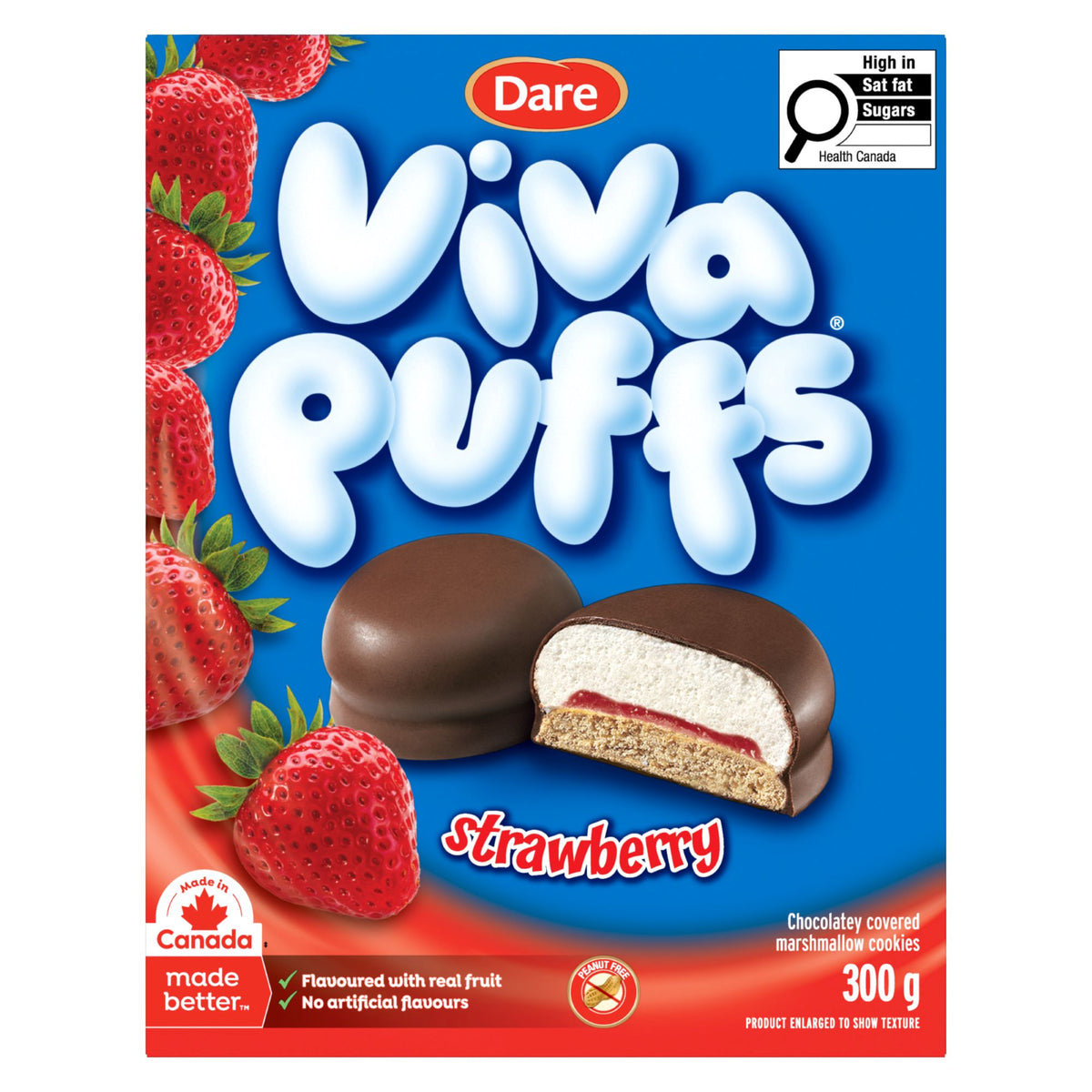 Viva Puffs Strawberry Cookies, 300 g