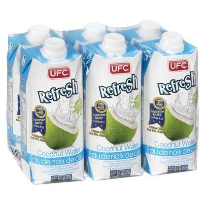 UFC 100% Coconut Water, 6 × 500 mL