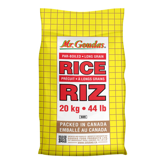 Mr Goudas Long Grain Parboiled Rice, 20 kg
