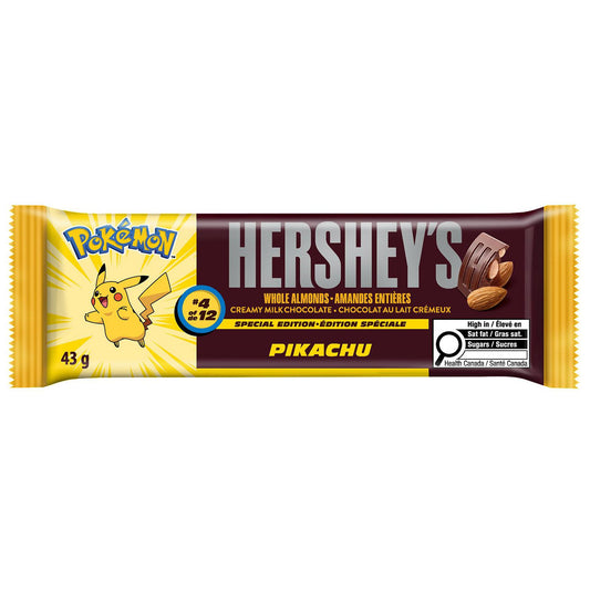 HERSHEY'S Pokémon Special Edition Creamy Milk Chocolate with Whole Almonds Bar, 43 g