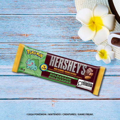 HERSHEY'S Pokémon Special Edition Creamy Milk Chocolate with Whole Almonds Bar, 43 g