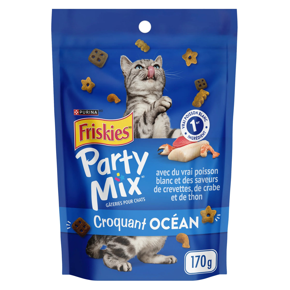 Friskies Party Mix Ocean Crunch Cat Treats, 170 g