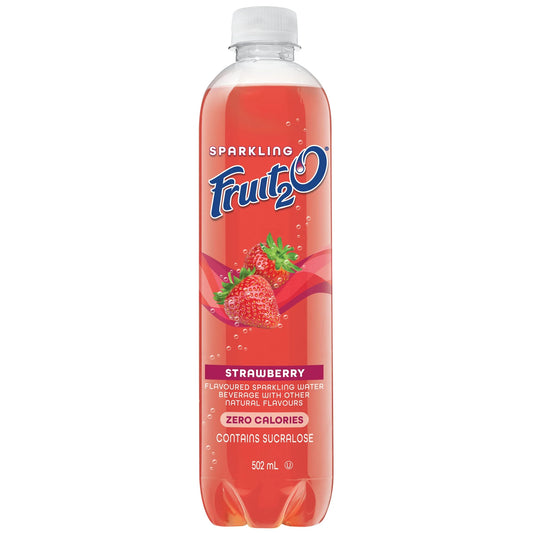 Fruit2O Sparkling Strawberry Drink, 502 mL