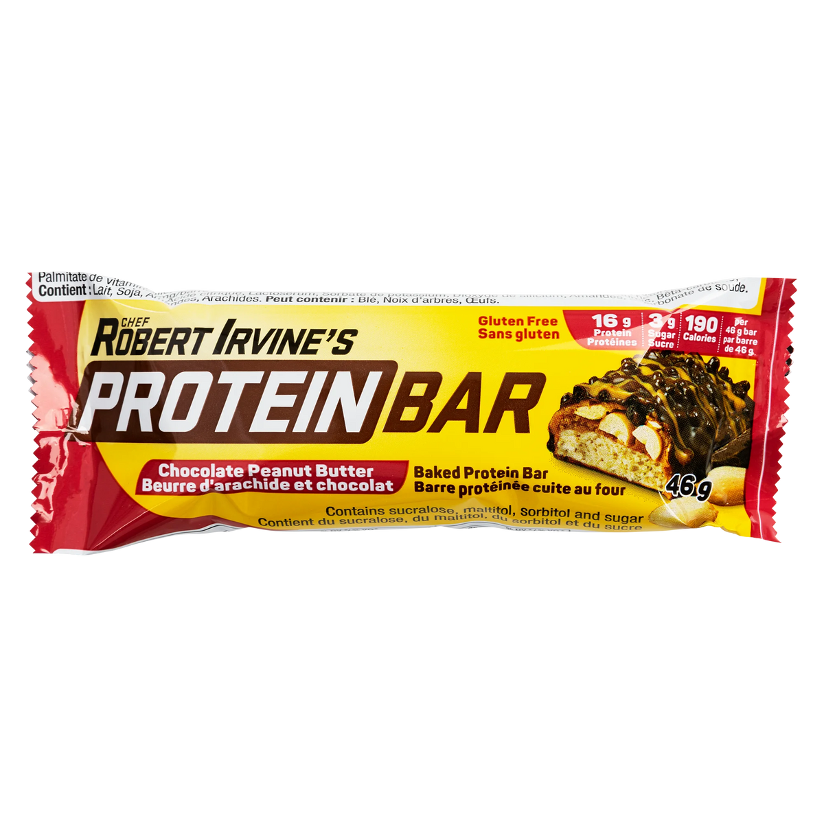 Robert Irvine's Chocolate Peanut Butter Protein Bars, 18 bars, 828 g