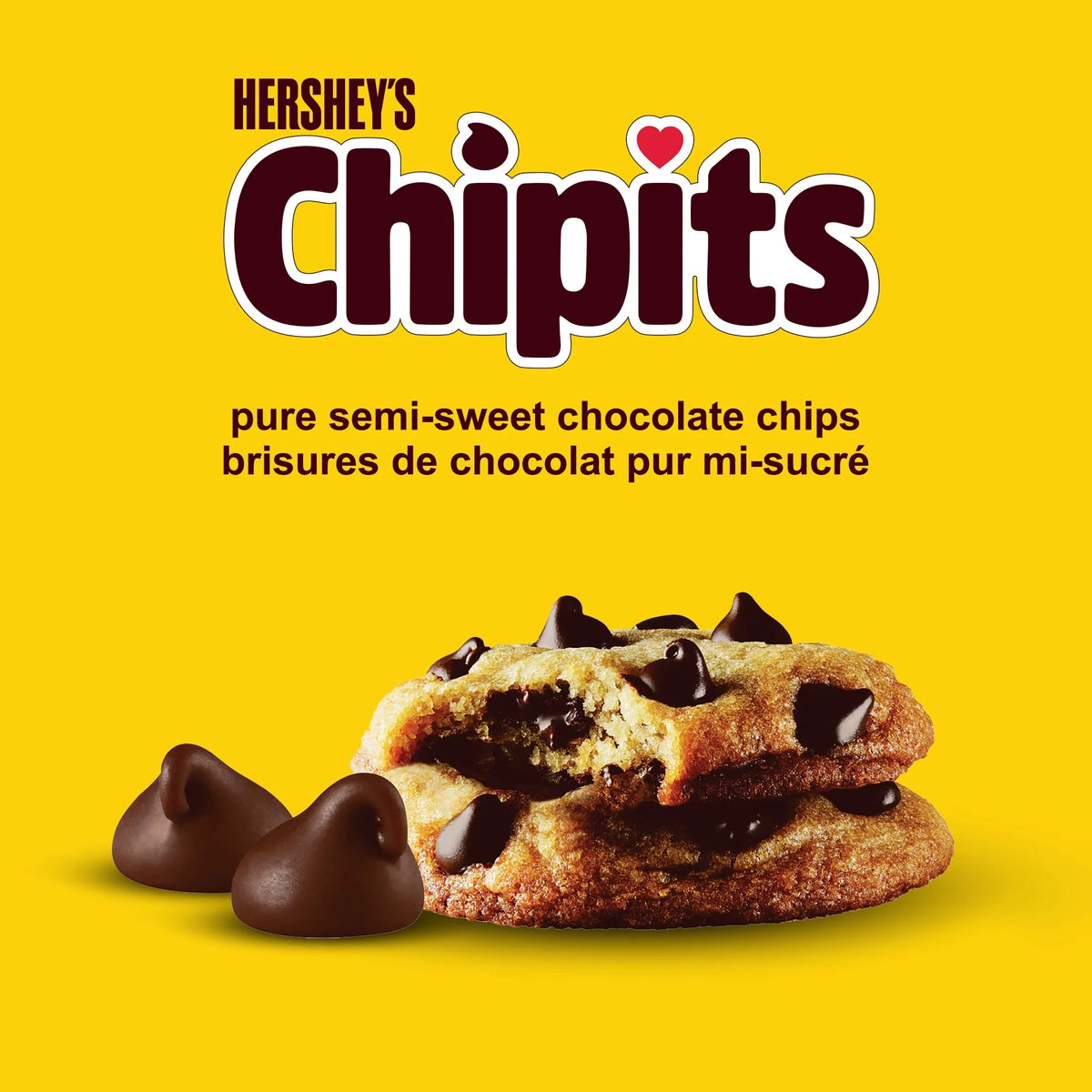HERSHEY'S CHIPITS Semi-Sweet Chocolate Chips, 270 g