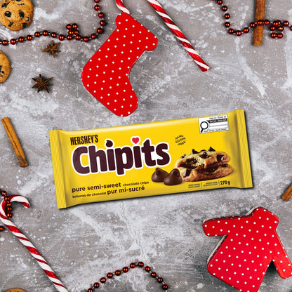 HERSHEY'S CHIPITS Semi-Sweet Chocolate Chips, 270 g