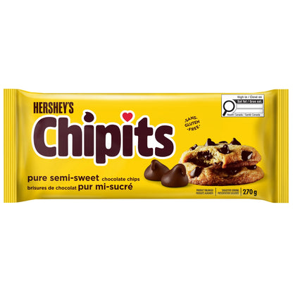 HERSHEY'S CHIPITS Semi-Sweet Chocolate Chips, 270 g