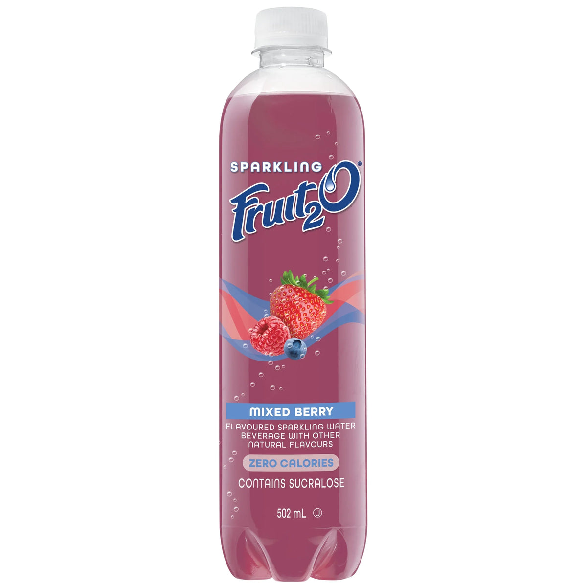 Fruit2O Sparkling Mixed Berry Drink, 502 mL