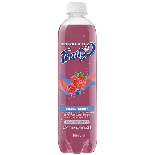Fruit2O Sparkling Mixed Berry Drink, 502 mL