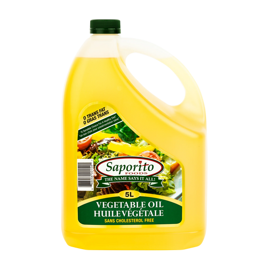 Saporito Vegetable Oil, 5 L