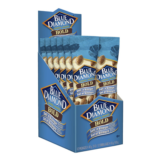 Blue Diamond Sea Salt & Vinegar, 12 × 43 g