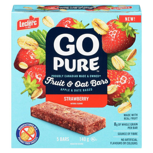 Go Pure Strawberry Fruit & Oat Bars, 5 Bars, 140 g