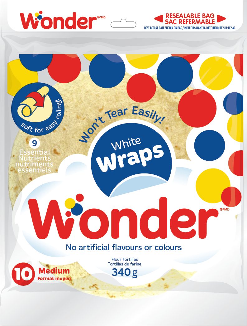 Wonder Wraps White 7 Inch, 10 Count, 340 g