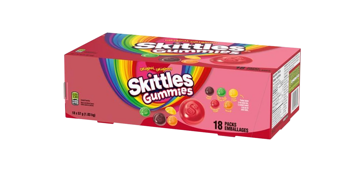 Skittles Gummies Original, 18 × 57 g