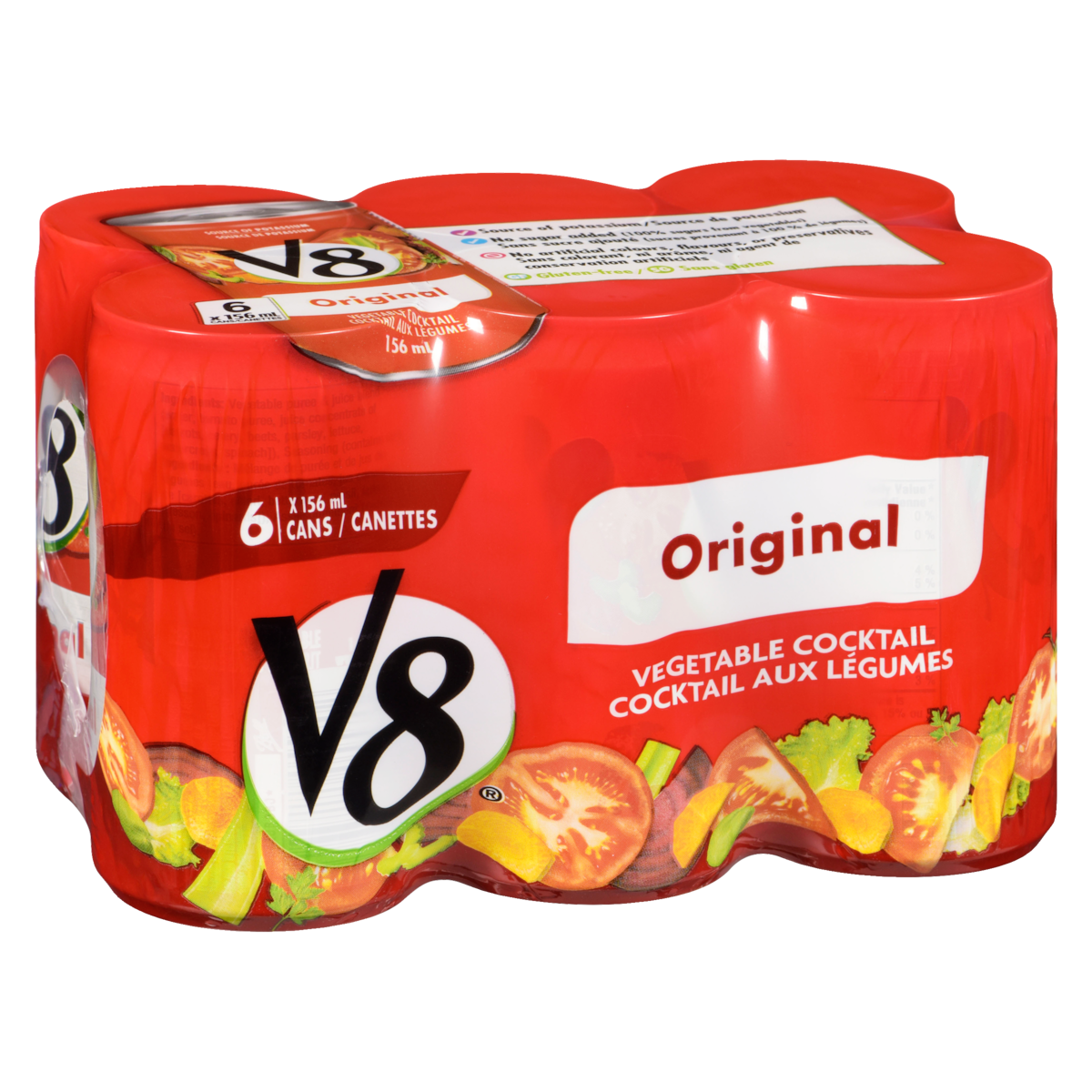 V8 Vegetable Cocktail, 6 × 156 mL