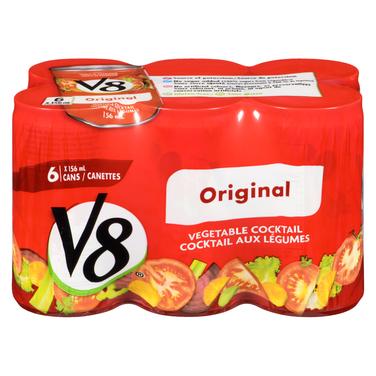 V8 Vegetable Cocktail, 6 × 156 mL