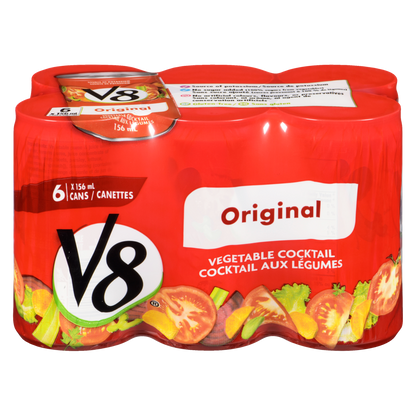 V8 Vegetable Cocktail, 6 × 156 mL