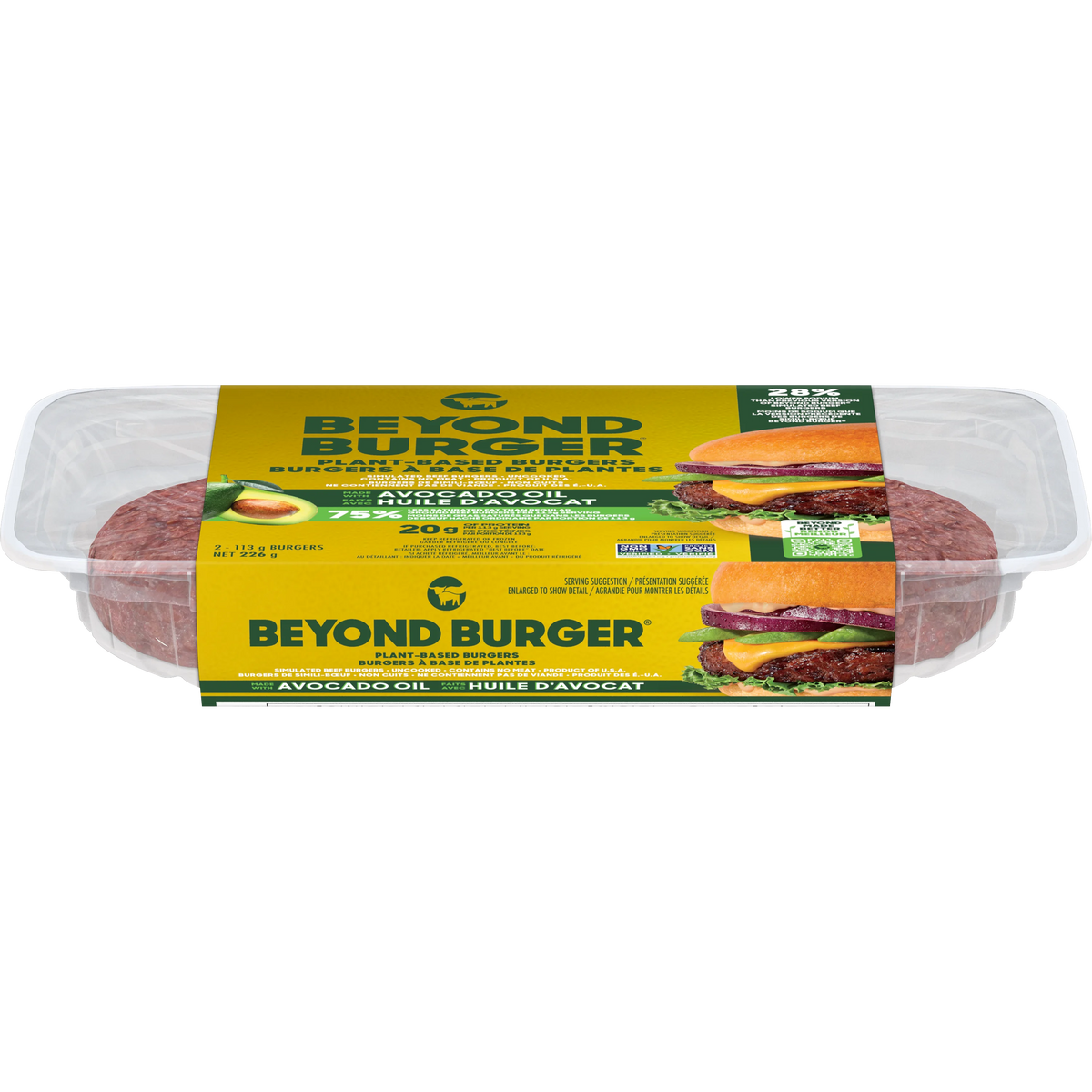 Beyond Meat Plant-Based Burger with Avocado Oil, 2 Burgers, 226 g