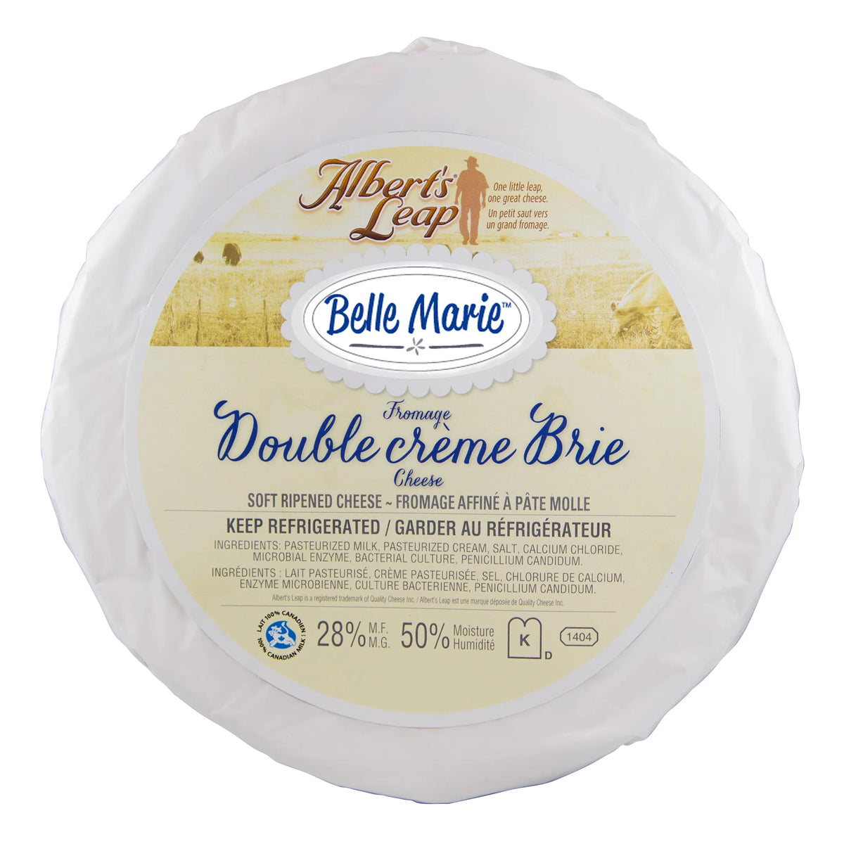 Albert's Leap Double Cream Brie Cheese, 3 kg average weight