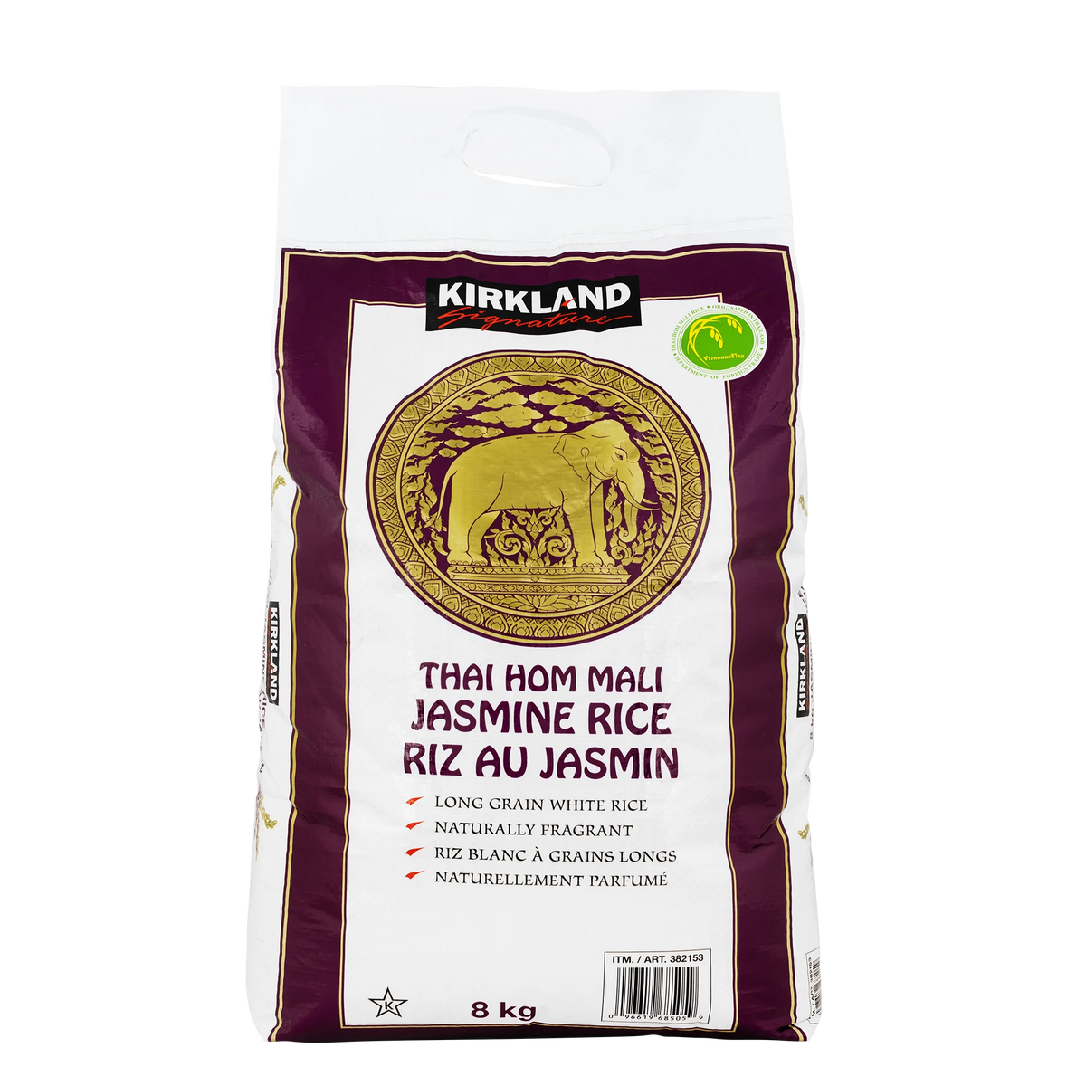 Kirkland Signature Thai Hom Mali Jasmine Rice, 8 kg