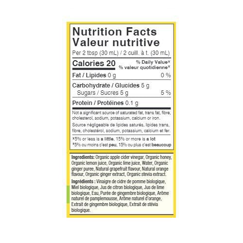 Bragg Organic Apple Cider Vinegar Citrus Ginger, 473 mL
