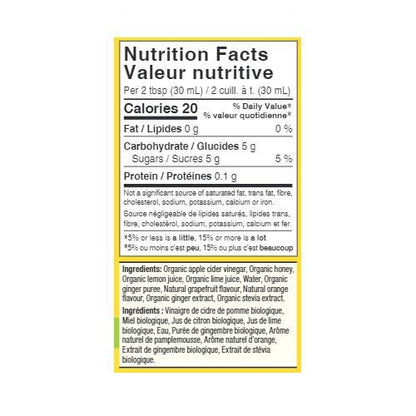 Bragg Organic Apple Cider Vinegar Citrus Ginger, 473 mL