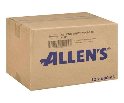 Allens White Vinegar Flip Cap Bottles, 12 × 500 mL