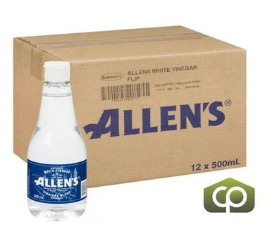 Allens White Vinegar Flip Cap Bottles, 12 × 500 mL