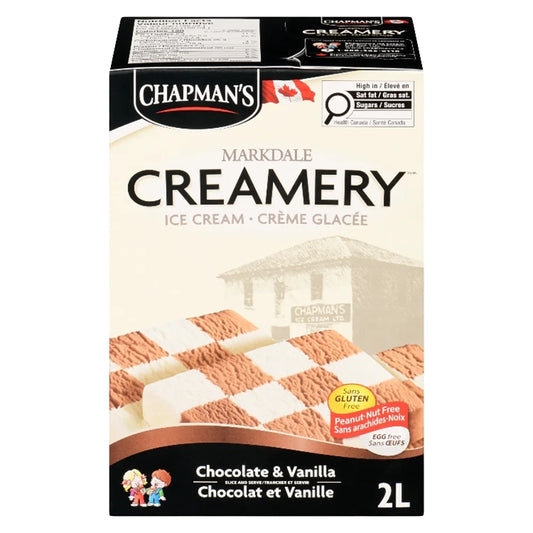 Chapman's Chocolate Vanilla Checkerboard Ice Cream, 2 L
