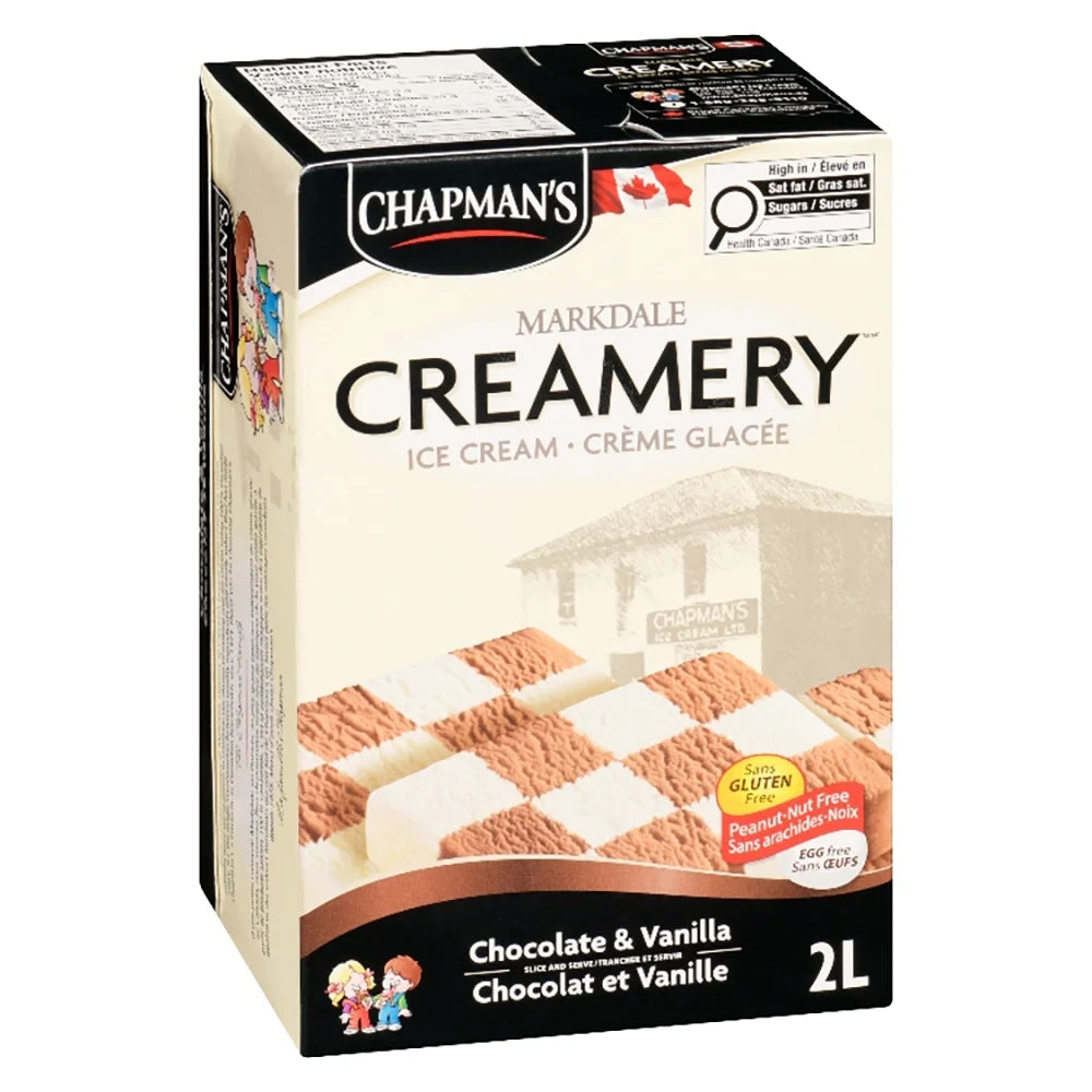 Chapman's Chocolate Vanilla Checkerboard Ice Cream, 2 L
