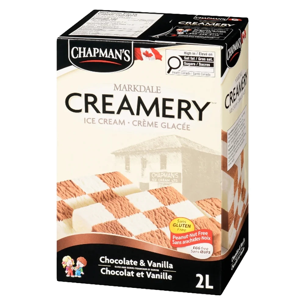Chapman's Chocolate Vanilla Checkerboard Ice Cream, 2 L