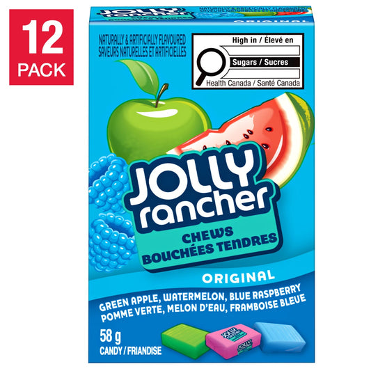 Jolly Rancher Chew Assorted Fruit, 12 × 58 g