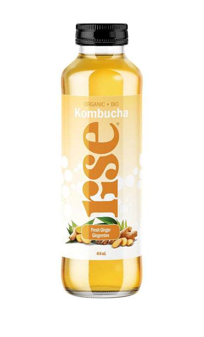 RISE Kombucha Fresh Ginger, 414 mL