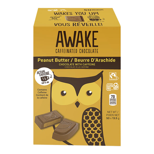 Awake Peanut Butter Chocolate Single Bites, 50 × 13.5 g