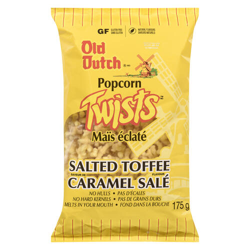 Old Dutch Popcorn Twists Salted Toffee, 175 g