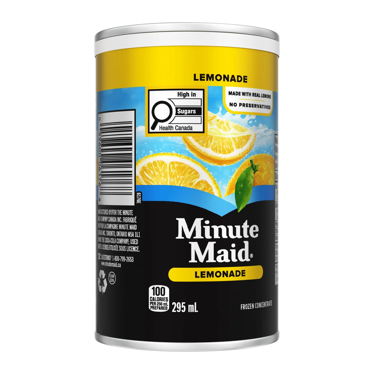 Minute Maid Lemonade Frozen Concentrate Can, 295 mL