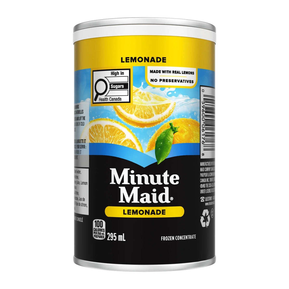 Minute Maid Lemonade Frozen Concentrate Can, 295 mL