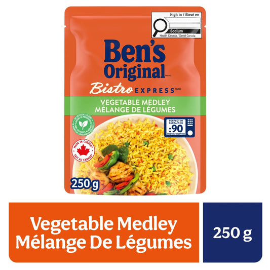 Ben's Original Bistro Express Vegetable Medley Rice Pouch, 250 g